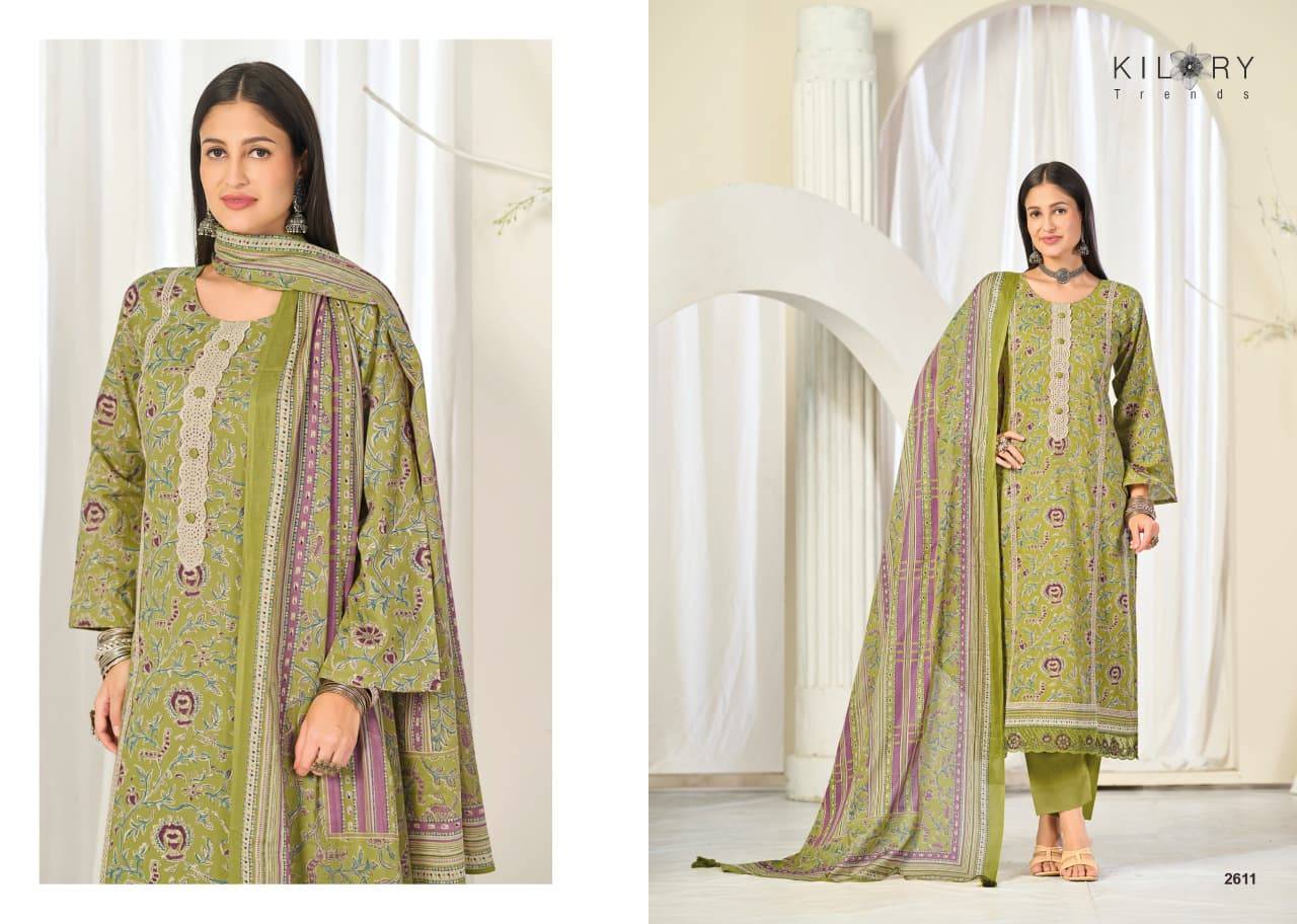 SAJNI By KILORY TRENDS 2611 To 2616 Series Stylish Beautiful Colourful PURE LAWN COTTON Dresses At Wholesale Price